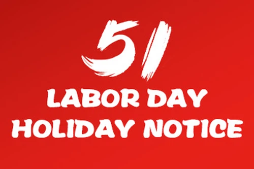 Labor Day Holiday Notice